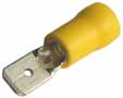 Zástrčka plochá 6,3 x 0,8 žlutá