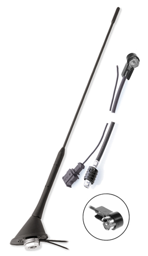 Anténa se svodem do zadní části střechy