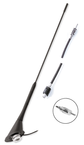 Anténa se svodem do zadní části střechy