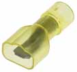 Zástrčka plochá 6,3x0,8 celoizolovaná žlutá