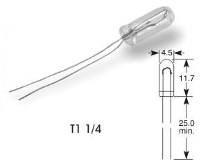 12V 100mA T1 1/4