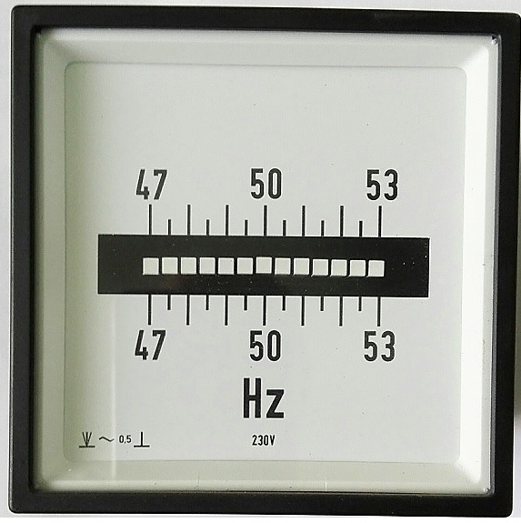 ZQ0217 - Měřič frekvence jazýčkový 47-50-53Hz,230V