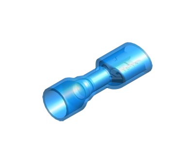 Objímka plochá celoizolovaná 6,3 x 0,8mm červená waterproof