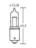 50W 12,8V halogen