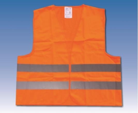 Výstražná vesta s reflexními pruhy oranžová