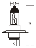 H4 24V 100/90W asymetrická