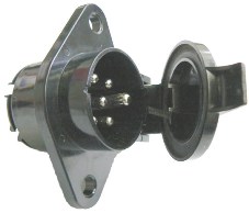 Zásuvka sedmipólová 24 V - plast