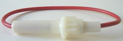 Pouzdro na skleněné pojistky bílé - nylon (cena je za 10 ks)