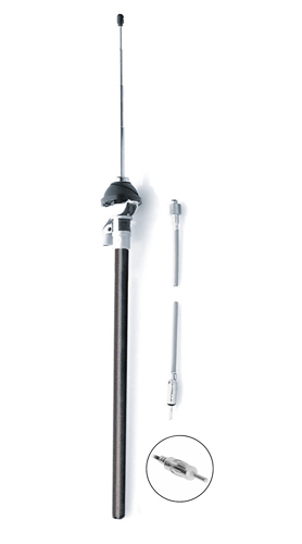 Teleskopická univerzální anténa do blatníku, černá