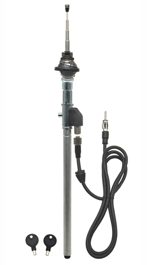 Teleskopická univerzální anténa do blatníku, chrom