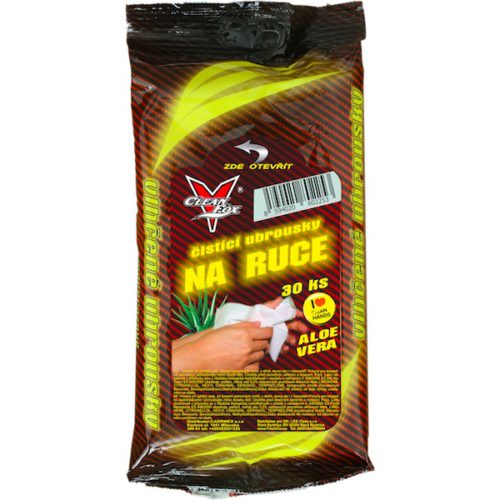 CLEANFOX vlhčený ubrousek Čistič rukou Lemon vera 30ks