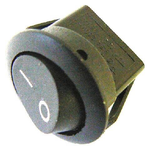 Spínač bez osvětlení, kulatý,černý